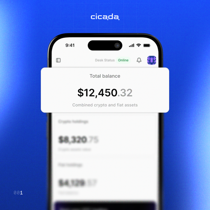 Cicada OTC Desk product interface